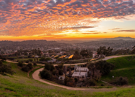 Sunset over Glendale, California