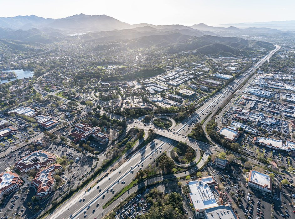 Aerial view of Westlake Village, California